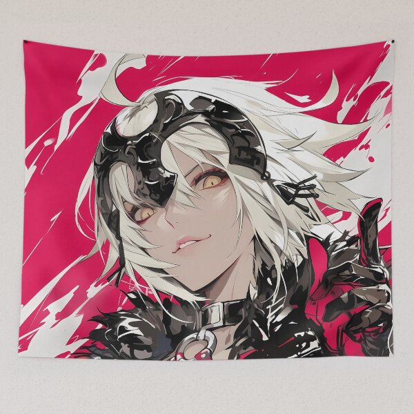 Item preview, D Jeanne D Arc Alter Fgo Anime Girl Waifu Dark Crimson Smile Night designed and sold by HumbertoValveno.