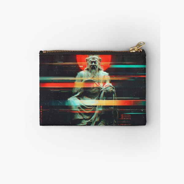 Item preview, Cyberpunk Deity: Glitch Art Chinese God Statue designed and sold by t5uisiu.