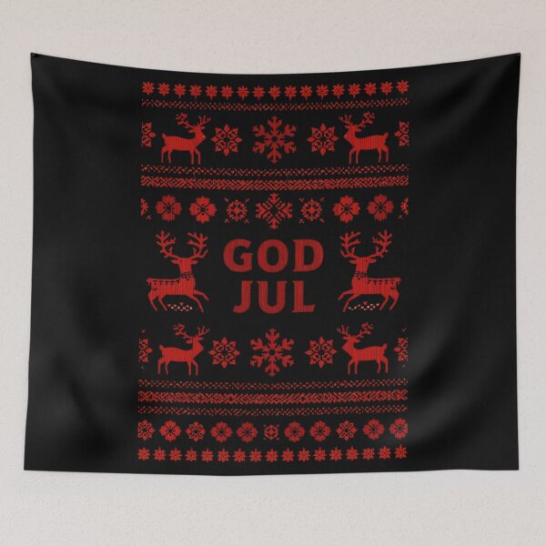 Item preview, Nordic Folk Christmas Reindeer Art designed and sold by ChicTrendz.