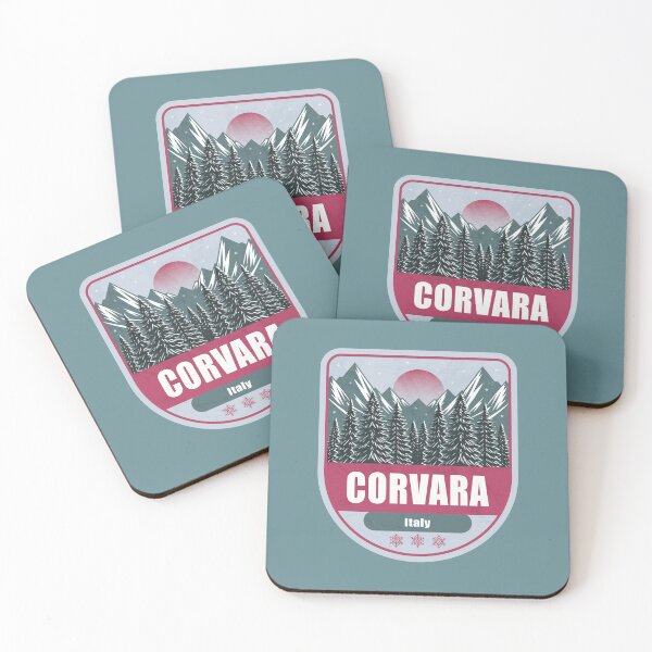 Item preview, Corvara Italy – Snowy Mountain Winter Badge designed and sold by CynthiaGraphics.