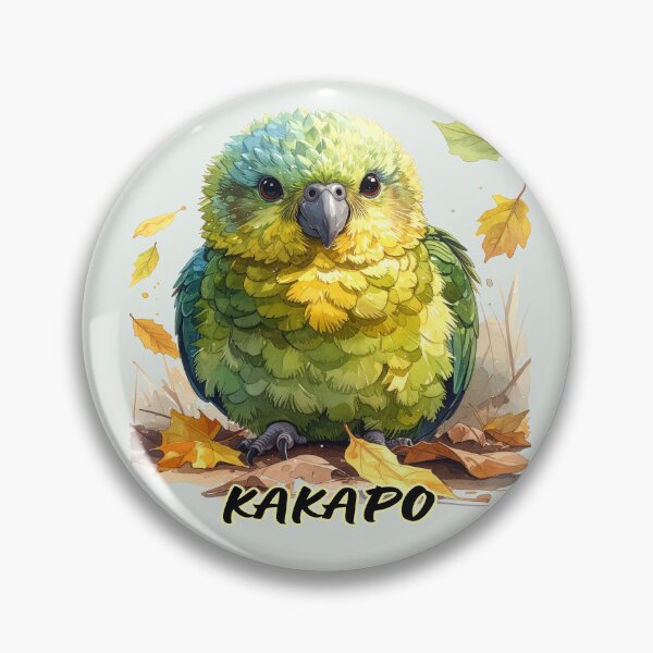 Item preview, Kakapo parrot sitting in jungle leaves, funny designed and sold by LiskoDesign.