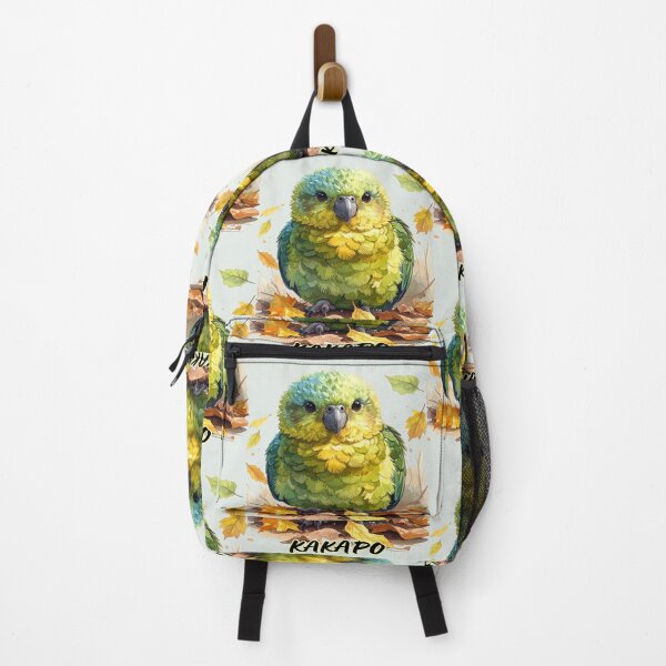 Item preview, Kakapo parrot sitting in jungle leaves, funny designed and sold by LiskoDesign.