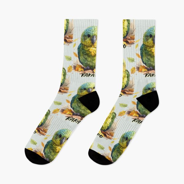 Item preview, Kakapo parrot sitting in jungle leaves, funny designed and sold by LiskoDesign.