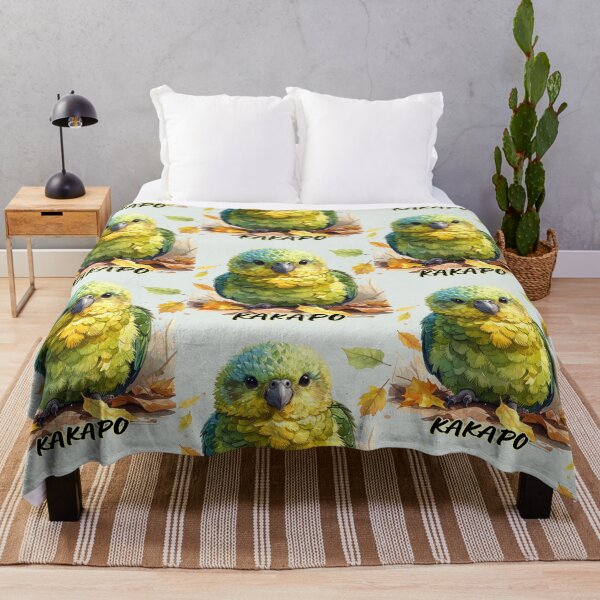 Item preview, Kakapo parrot sitting in jungle leaves, funny designed and sold by LiskoDesign.