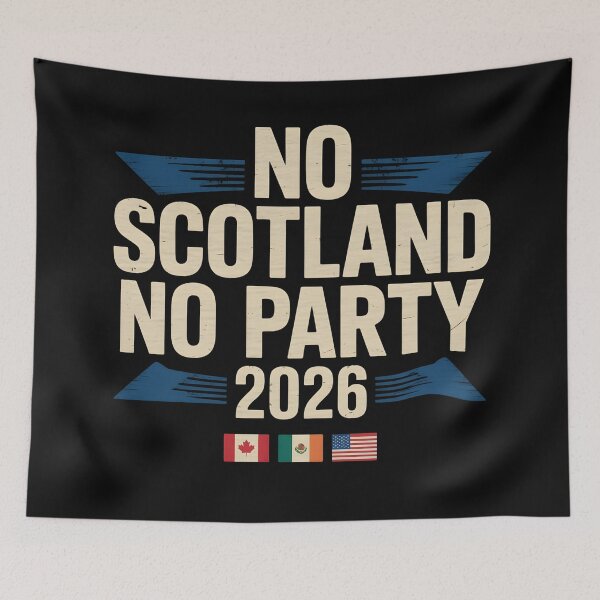 Item preview, No Scotland No Party 26 Shirt | Scotland Football Fans Tartan Army Tee designed and sold by BelindaVDavis.