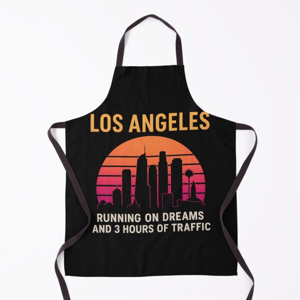 Item preview, Los Angeles Retro Skyline – Running on Dreams & 3 Hours of Traffic designed and sold by Laughprints.