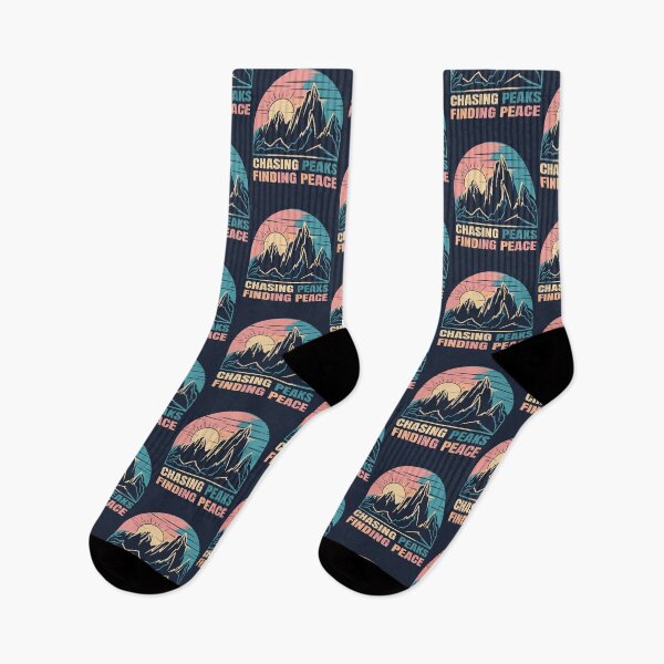 Item preview, Chasing Peaks, Finding Peace – Retro Mountain Sunset designed and sold by NEWDESINGS12.