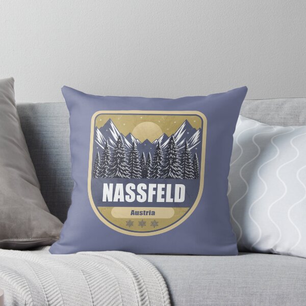 Item preview, Nassfeld Austria – Snowy Mountain Winter Badge designed and sold by CynthiaGraphics.