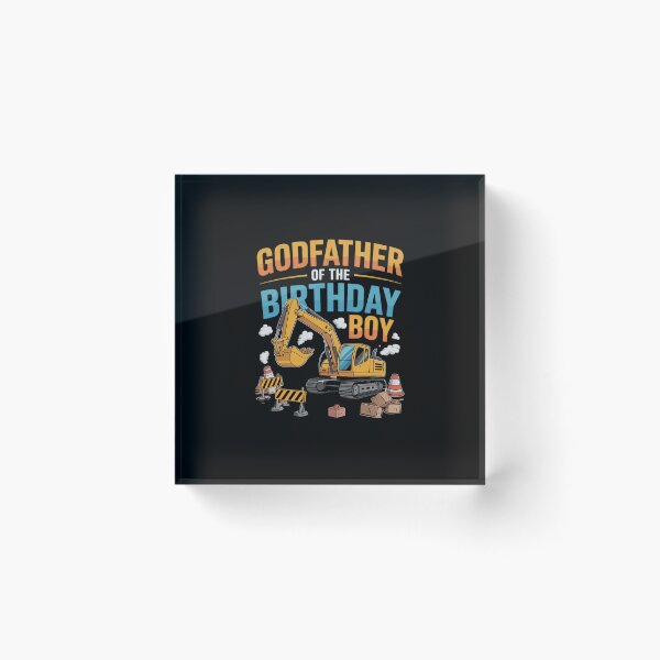 Item preview, Godfather of the Birthday Boy Construction Worker Bday Party  designed and sold by PowAcademy.