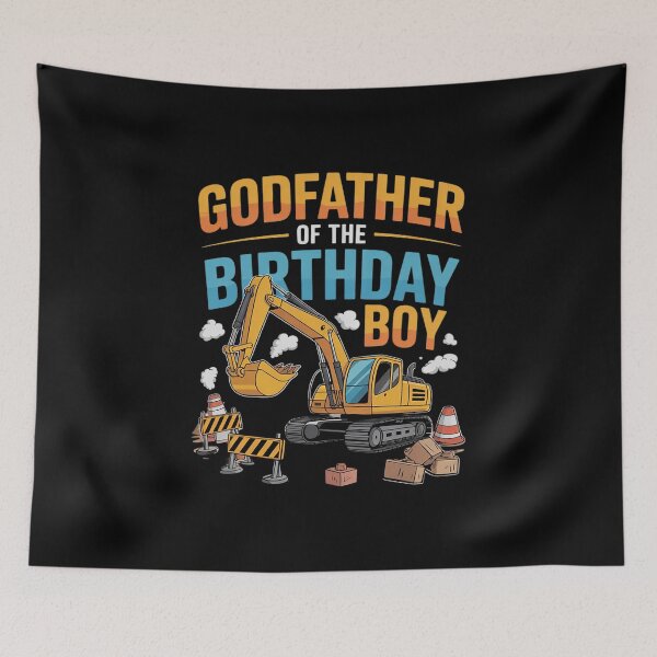 Item preview, Godfather of the Birthday Boy Construction Worker Bday Party  designed and sold by PowAcademy.