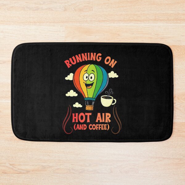 Item preview, Running on Hot Air and Coffee Design – Funny Hot Air Balloon & Coffee Lover  designed and sold by Sun Sand & Sea Art.
