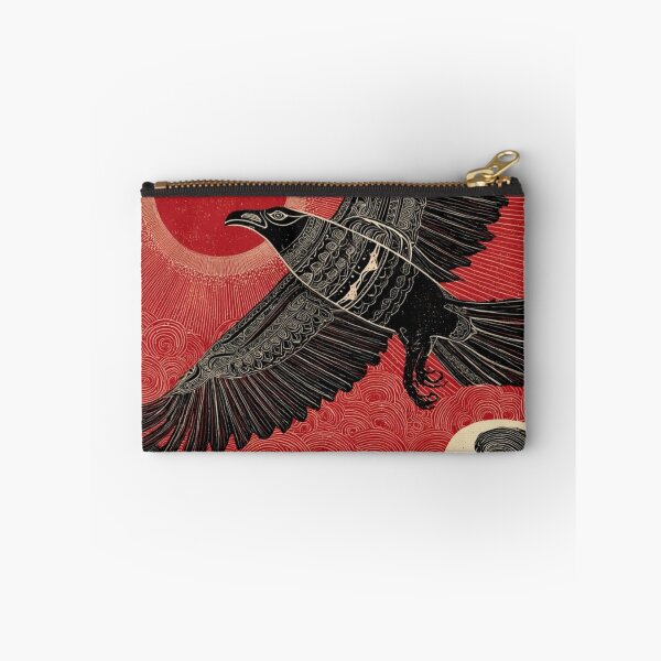 Item preview, Raven Totem – Northwest Coast Formline Art with Red Sun & Waves designed and sold by Alaska Magick.