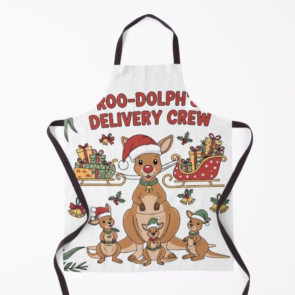 Item preview, Roo-Dolph Kangaroo Christmas Family Matching Australia Six White Boomers Squad Holiday Set designed and sold by GiftsForge.