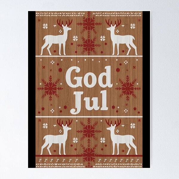 Item preview, Nordic Carved Reindeer Holiday Pattern designed and sold by ChicTrendz.