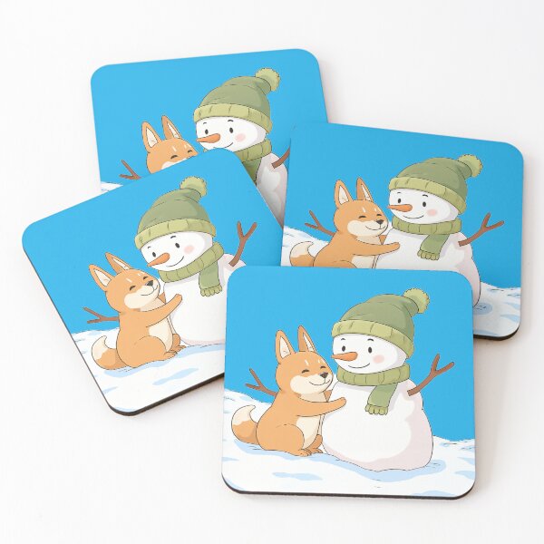 Item preview, Cute Corgi Hugging Snowman designed and sold by DobryCiuszek.