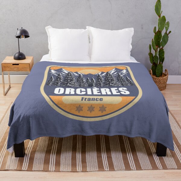 Item preview, Orcières France – Snowy Mountain Winter Badge designed and sold by CynthiaGraphics.
