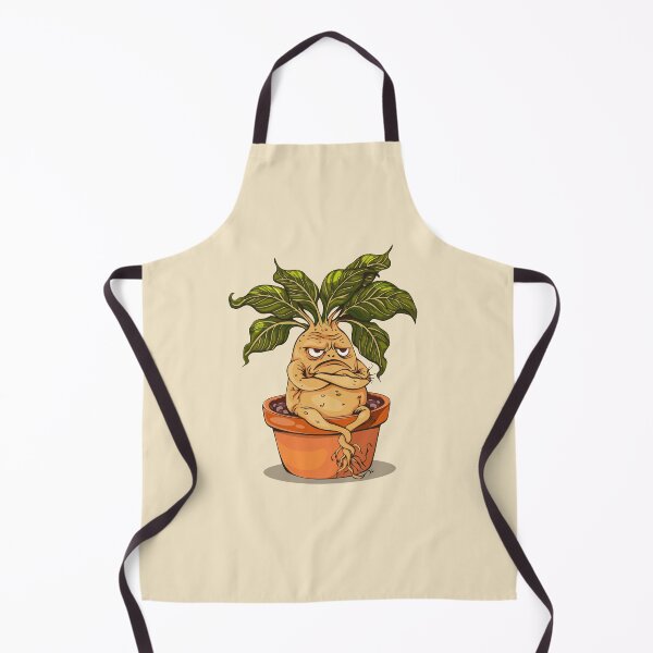 Item preview, Grumpy Mandrake Root Creature Sitting in a Pot designed and sold by Mariia Berezhna.