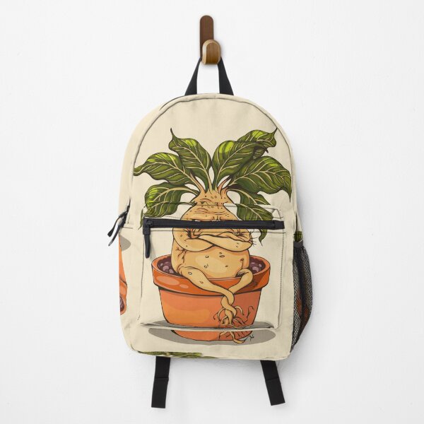 Item preview, Grumpy Mandrake Root Creature Sitting in a Pot designed and sold by Mariia Berezhna.