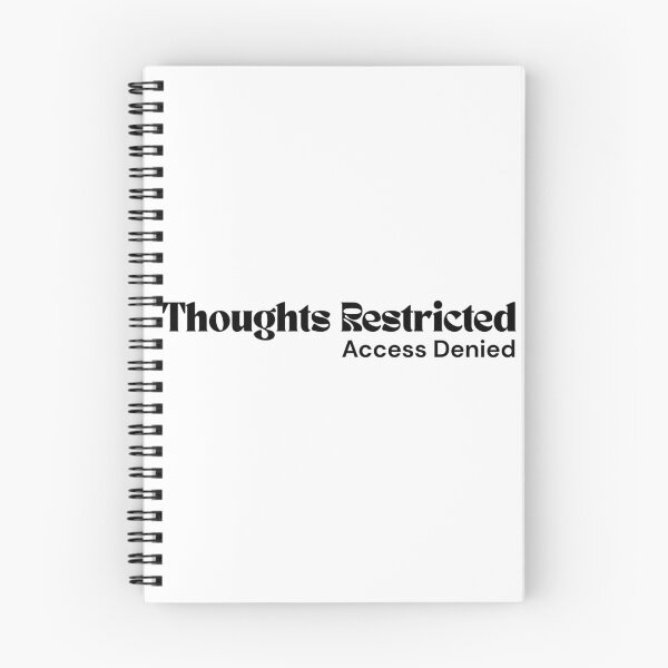 Item preview, Thoughts Restricted. Access Denied. – Minimalist Text Design | Dark Humor Quote | RETL Style designed and sold by RETL.