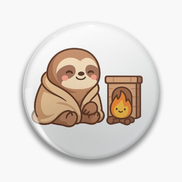 Artikelvorschau, Kawaii-Faultier von Cozy Fireplace entworfen und verkauft von FlowPrintStudio.