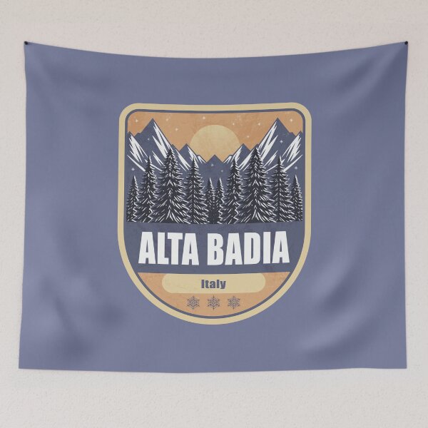 Item preview, Alta Badia Italy – Snowy Mountain Winter Badge designed and sold by CynthiaGraphics.