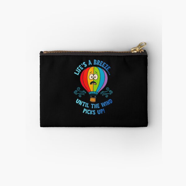 Item preview, Funny Hot Air Balloon Design for Adults – “Life’s a Breeze Until the Wind Picks Up” Balloon Humor  designed and sold by Sun Sand & Sea Art.