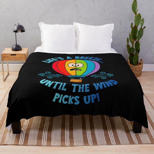 Item preview, Funny Hot Air Balloon Design for Adults – “Life’s a Breeze Until the Wind Picks Up” Balloon Humor  designed and sold by Sun Sand & Sea Art.