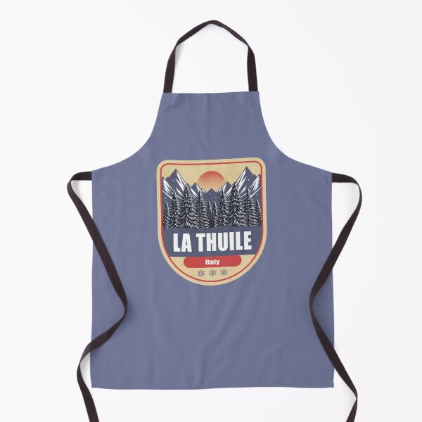 Item preview, La Thuile Italy – Snowy Mountain Winter Badge designed and sold by CynthiaGraphics.
