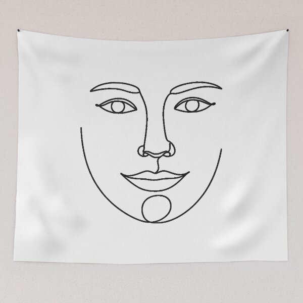 Item preview, Line Face Minimalist Portrait designed and sold by Krfto.