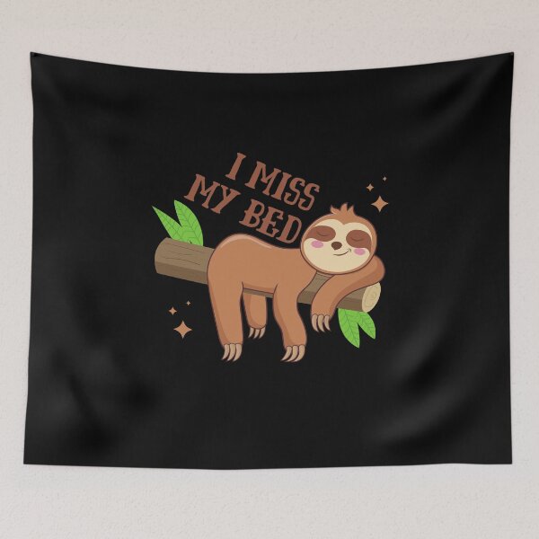 Item preview, I Miss My Bed – Cute Sleepy Sloth Illustration designed and sold by Mingooshop.
