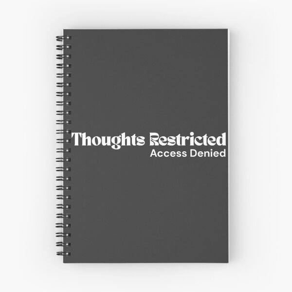 Item preview, Thoughts Restricted. Access Denied. (White Edition) – Minimalist Text | Digital Lock Quote | RETL Style designed and sold by RETL.