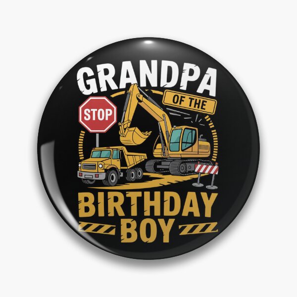Item preview, Grandpa of the Birthday Boy Construction Worker Bday Party  designed and sold by MicanCuteStore.