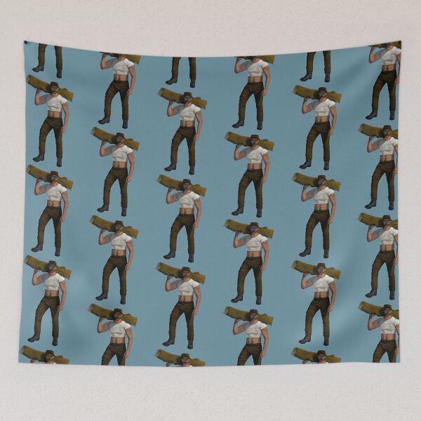 Item preview, Captain John Price in crop top (blue background) designed and sold by DoodleSnake58.
