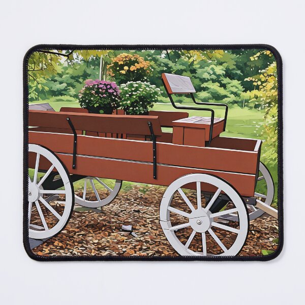 Item preview, Wagon with Mums designed and sold by tomorrowsart.