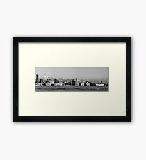 Liverpool skyline black and white Framed Print