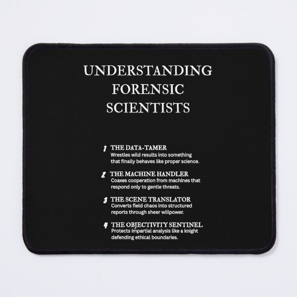 Item preview, Forensic Science Explained – Humor for Lab Professionals – Black designed and sold by PsyFlow35.