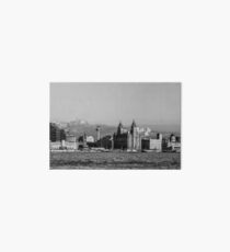 Liverpool skyline black and white Art Board Print