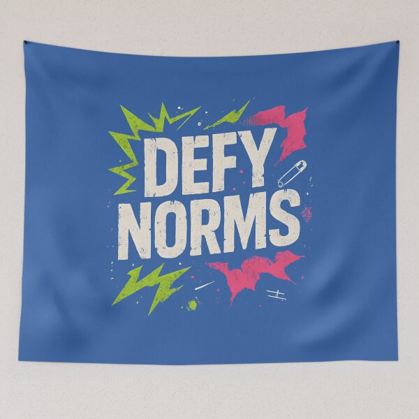 Item preview, Defy Norms Punk Grunge Graphic designed and sold by InkWeaveShop.