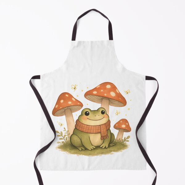 Item preview, Cozy Cottagecore Frog in Mushroom Garden designed and sold by SignumShop.