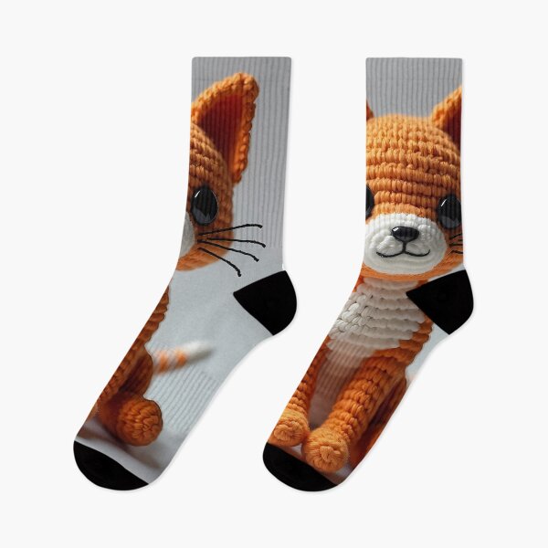 Item preview, Crocheted orange cat with big eyes designed and sold by Mianku | Für das Leben.