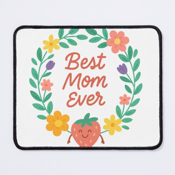 Item preview, Best Mom Ever – Cheerful Floral Illustration with Character designed and sold by MIArt Studio.