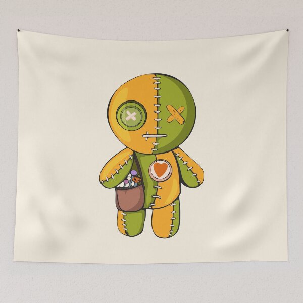 Item preview, Cute Patchwork Plush Doll with Stitches and Heart Patch designed and sold by Mariia Berezhna.