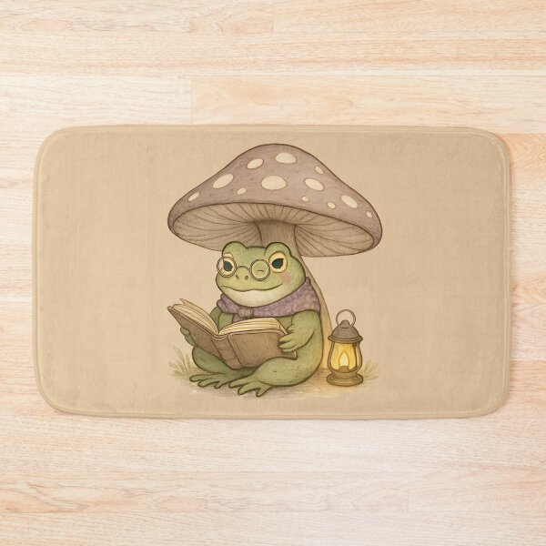 Item preview, Cottagecore Frog Reading Book designed and sold by SignumShop.