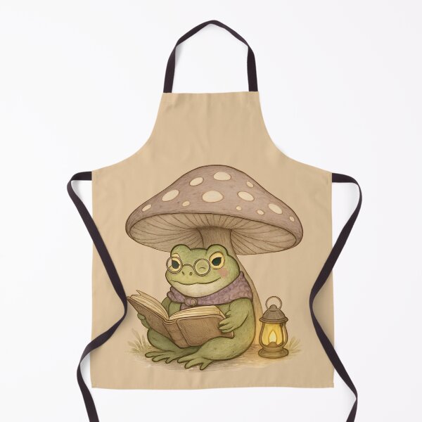 Item preview, Cottagecore Frog Reading Book designed and sold by SignumShop.