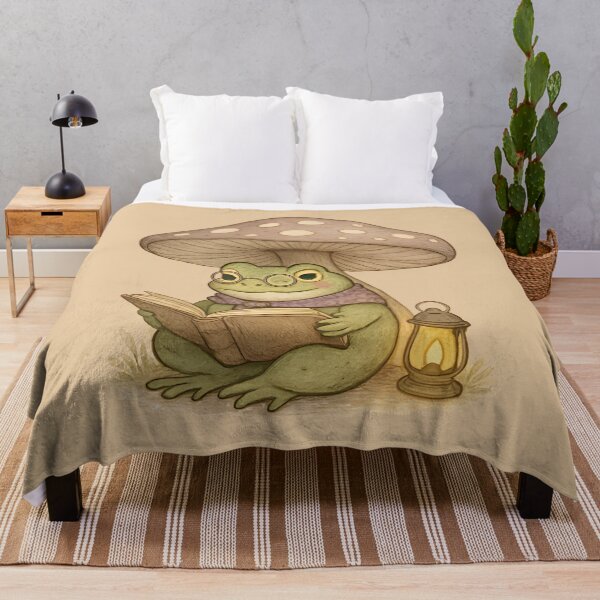 Item preview, Cottagecore Frog Reading Book designed and sold by SignumShop.