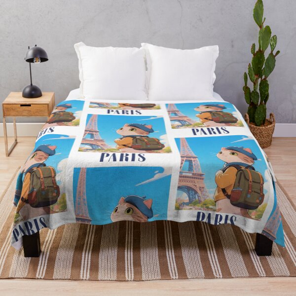 Item preview, Cute Kitty In The Eiffel Tower Paris Retro-modern Version designed and sold by Aguilar Trips.