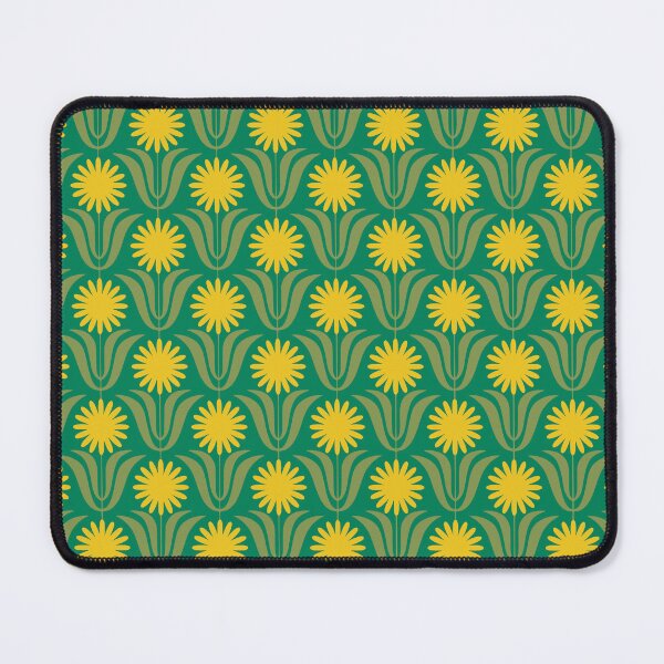 Item preview, Retro Mid Century Yellow & Green Danish Mod Floral designed and sold by RetroMaggie.