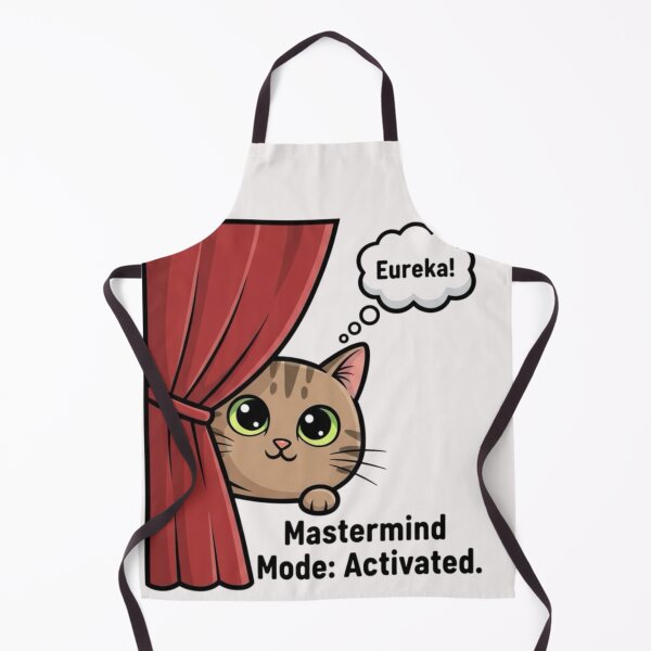 Item preview, Sneaky Curtain Cat Meme – Eureka Mastermind Moment designed and sold by Whisky1111.