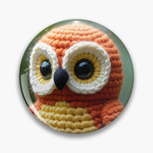 Item preview, Crocheted owl outdoors, close-up designed and sold by Mianku | Für das Leben.
