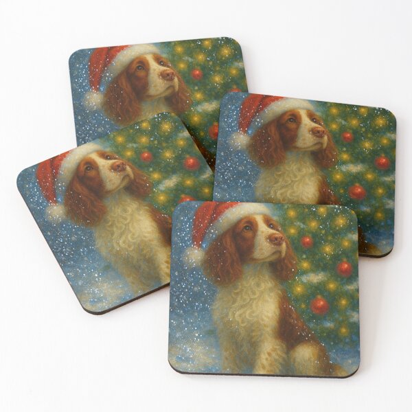 Item preview, Welsh Springer Spaniel Merry Christmas designed and sold by Karen Harding Art and Illustration .